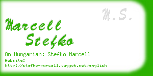 marcell stefko business card